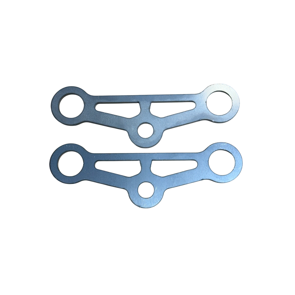 MoeFabCo 7" Mini Bike Fork Triple Trees – 5/8" Center, 1" Fork